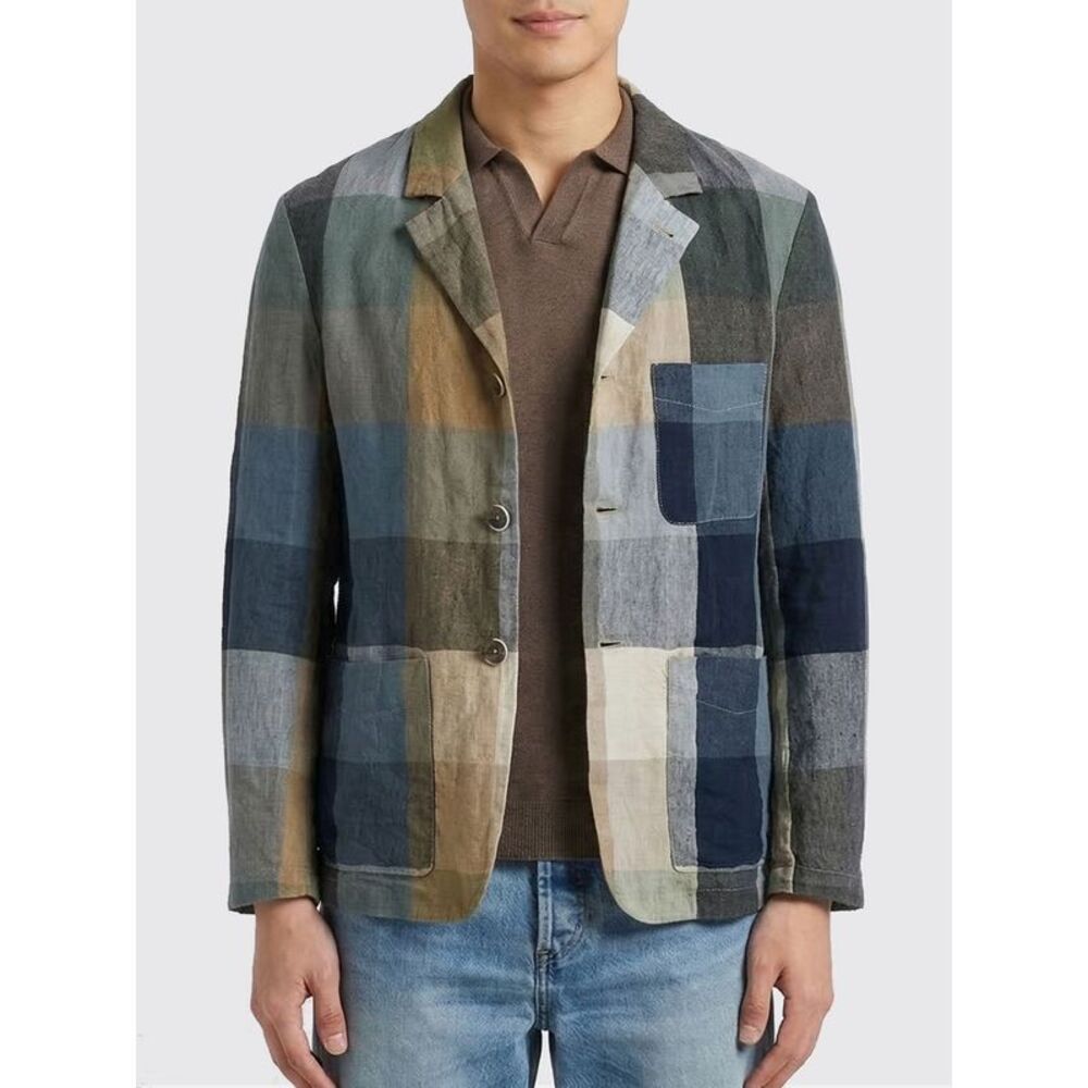 Barena Men Barena Checked Linen Blazer